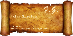 Fohn Gizella névjegykártya